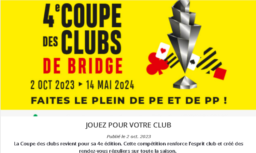 COUPE des CLUBS 2023 - 2024